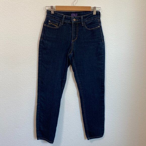 NYDJ Dark Wash Clarissa Ankle Jeans Size 4 - Picture 1 of 6